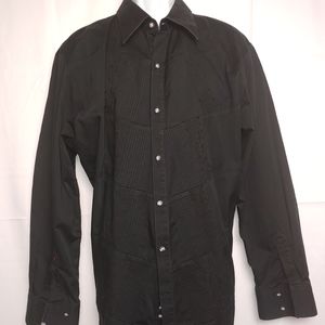 Robert Graham black embroidered shirt